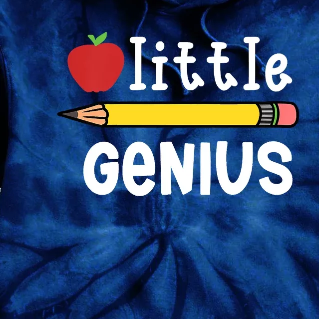 LITTLE GENIUS BACK TO SCHOOL WITH APPLE AND PENCIL Tie Dye Hoodie