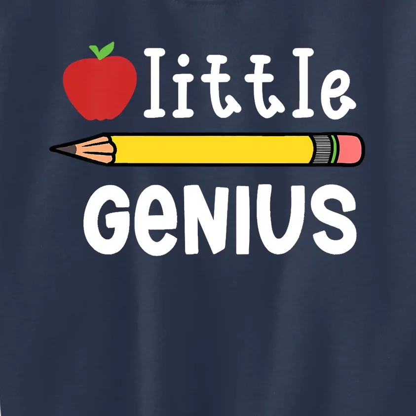 LITTLE GENIUS BACK TO SCHOOL WITH APPLE AND PENCIL Kids Sweatshirt