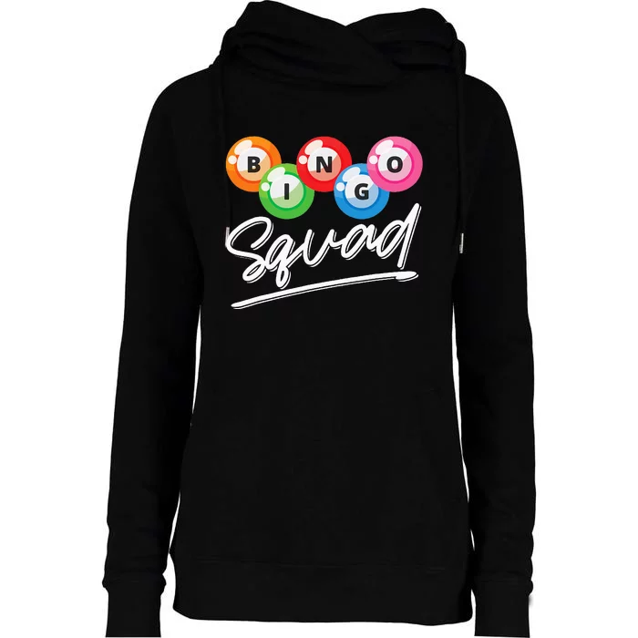 Lottery Gambling Bingo Squad Lotto Bingo Player Bingo Womens Funnel Neck Pullover Hood