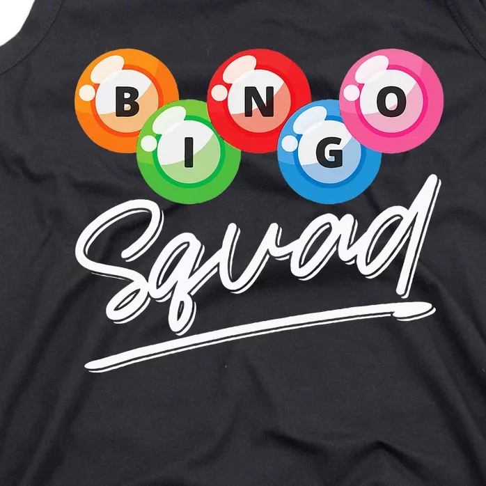 Lottery Gambling Bingo Squad Lotto Bingo Player Bingo Tank Top