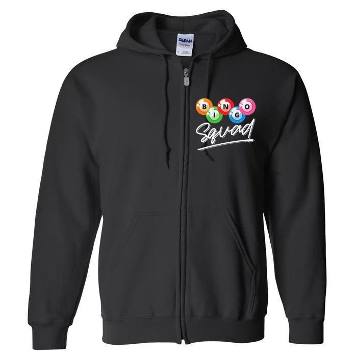 Lottery Gambling Bingo Squad Lotto Bingo Player Bingo Full Zip Hoodie