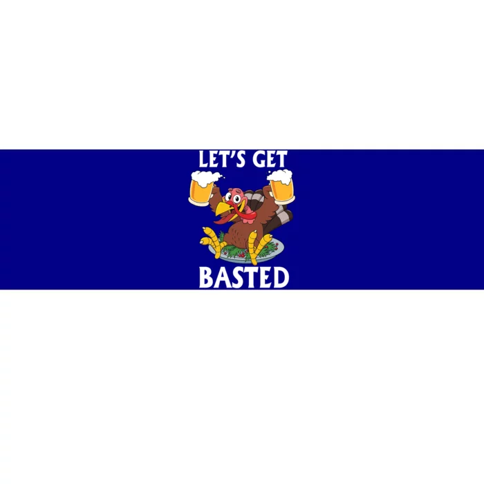 Lets Get Basted Beer Thanksgiving Turkey Gift Bumper Sticker