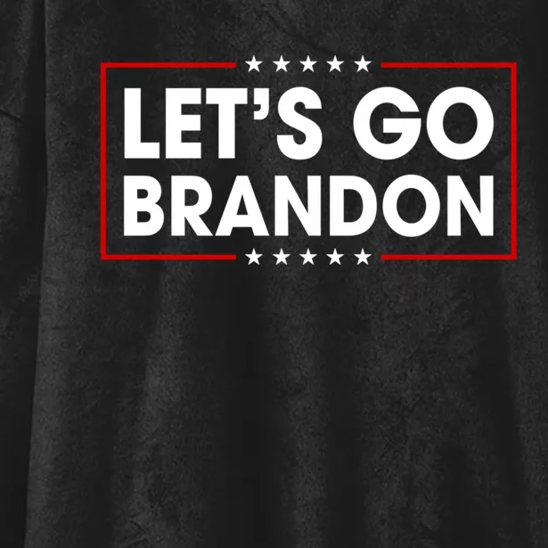 LetS Go Brandon Conservative Funny Trending Meme Saying Hooded Wearable Blanket