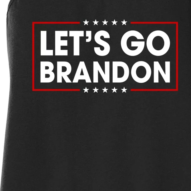 LetS Go Brandon Conservative Funny Trending Meme Saying Women's Racerback Tank