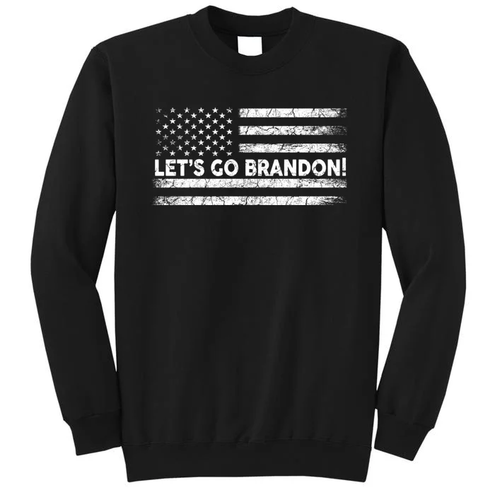 LetS Go Brandon Joe Biden Chant Impeach Biden Usa Flag Tall Sweatshirt