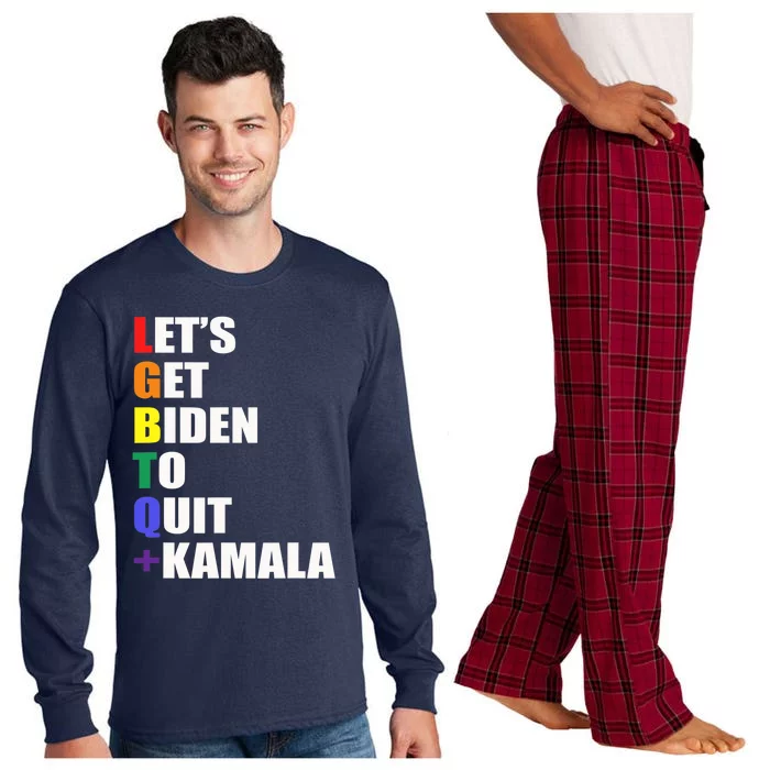 Let’s Get Biden To Quit + Kamala LGBTQ Long Sleeve Pajama Set