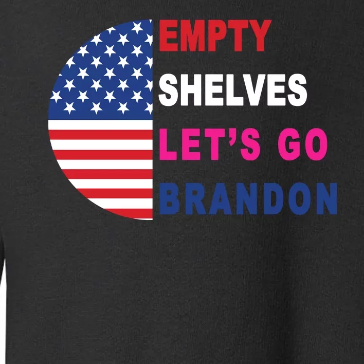 Lets Go Brandon Meme Classic American Flag Half Circle Toddler Sweatshirt