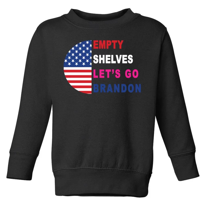 Lets Go Brandon Meme Classic American Flag Half Circle Toddler Sweatshirt