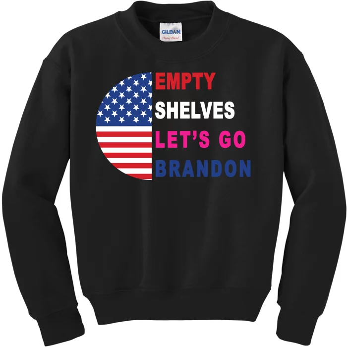 Lets Go Brandon Meme Classic American Flag Half Circle Kids Sweatshirt