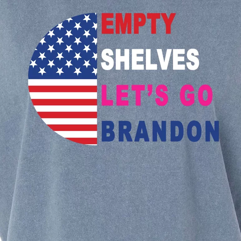 Lets Go Brandon Meme Classic American Flag Half Circle Garment-Dyed Women's Muscle Tee