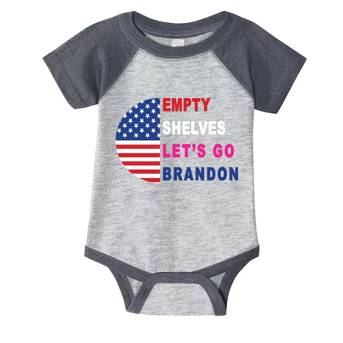 Lets Go Brandon Meme Classic American Flag Half Circle Infant Baby Jersey Bodysuit