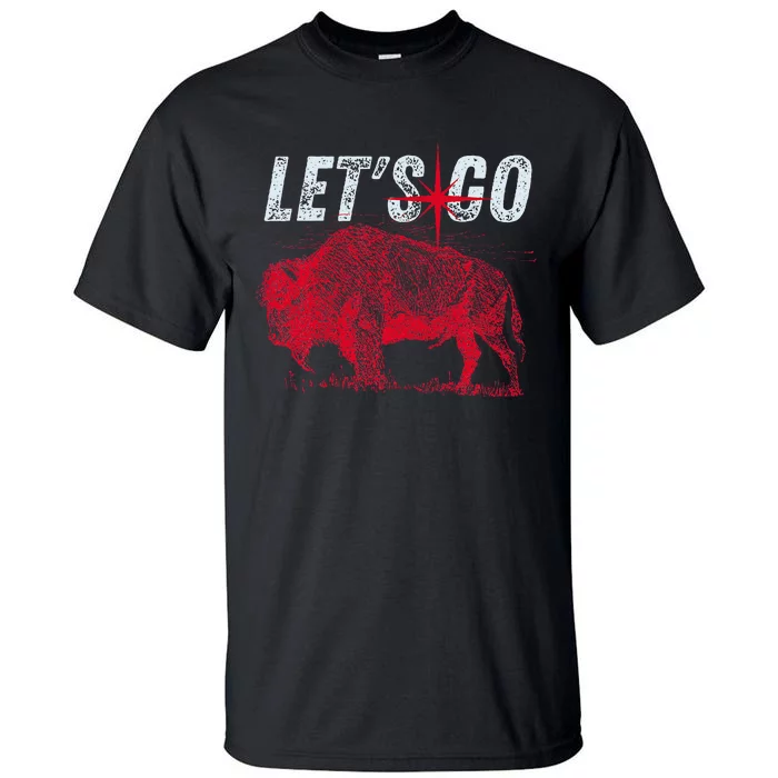 Let's Go Buffalo New York WNY BFLO Vintage Football Tall T-Shirt