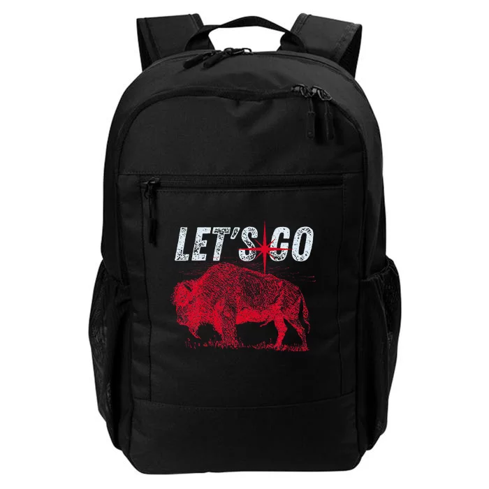 Let's Go Buffalo New York WNY BFLO Vintage Football Daily Commute Backpack