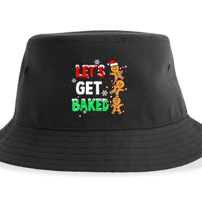 Let's Get Baked Gingerbread  Snow Christmas Xmas Holiday Sustainable Bucket Hat