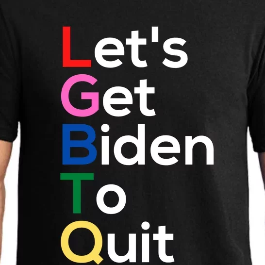 Let's Get Biden To Quit Lets Get Biden To Quit Pajama Set