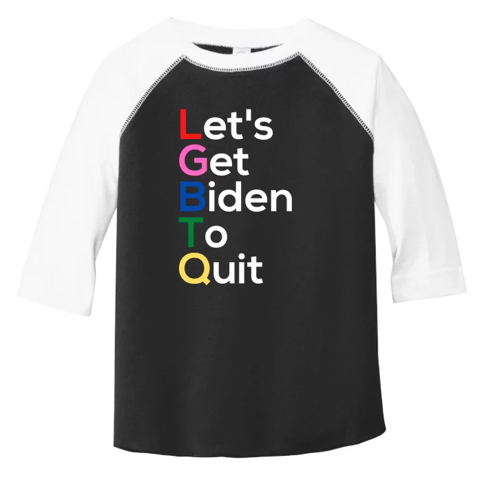 Let's Get Biden To Quit Lets Get Biden To Quit Toddler Fine Jersey T-Shirt