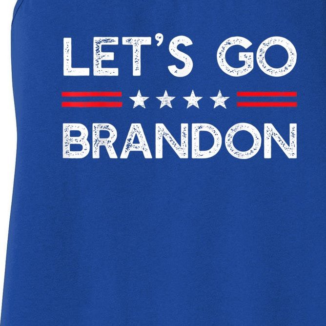 Let’s Go Brandon Conservative US Flag Gift Women's Racerback Tank