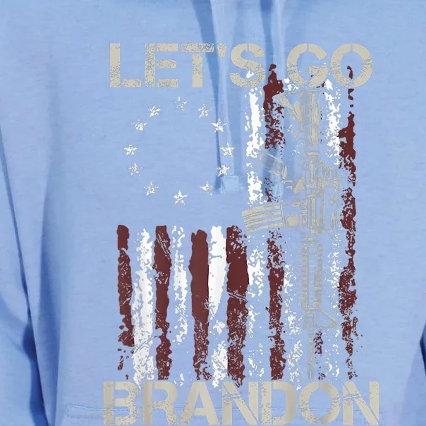 Lets Go Brandon Gun American Flag Patriots Let's Go Brandon Unisex Surf Hoodie