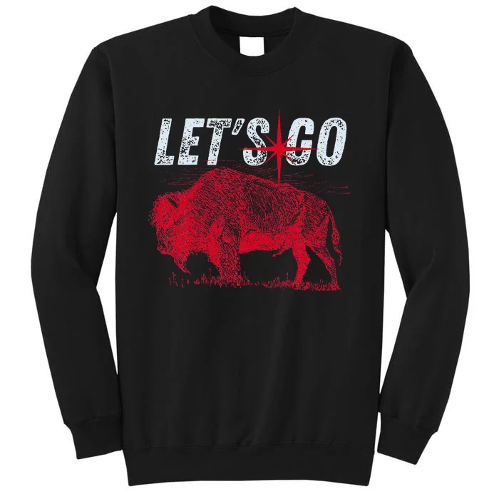 LetS Go Buffalo New York Wny Bflo Vintage Football Tall Sweatshirt