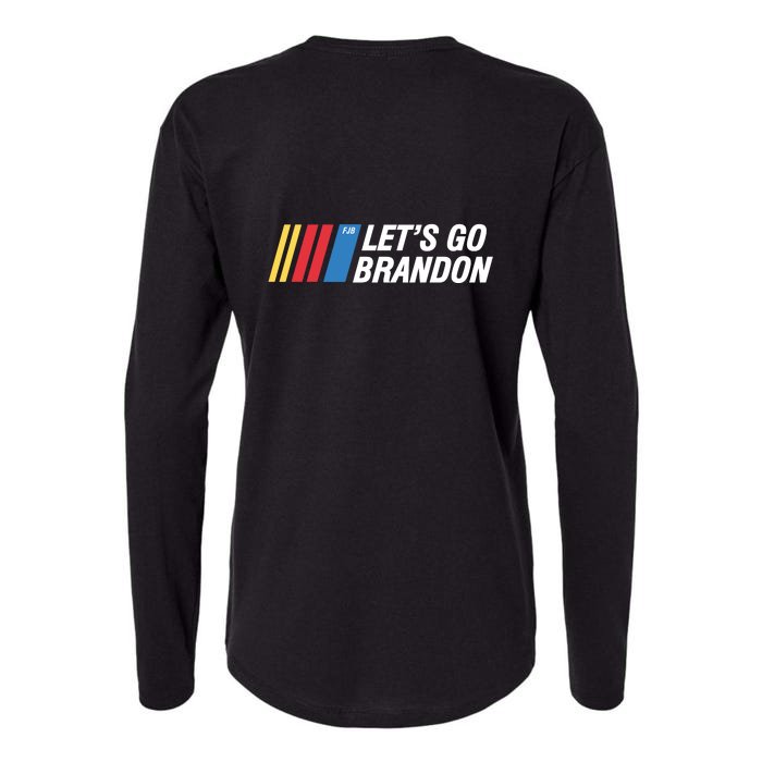 Let's Go Brandon Gear Front & Back Womens Cotton Relaxed Long Sleeve T-Shirt