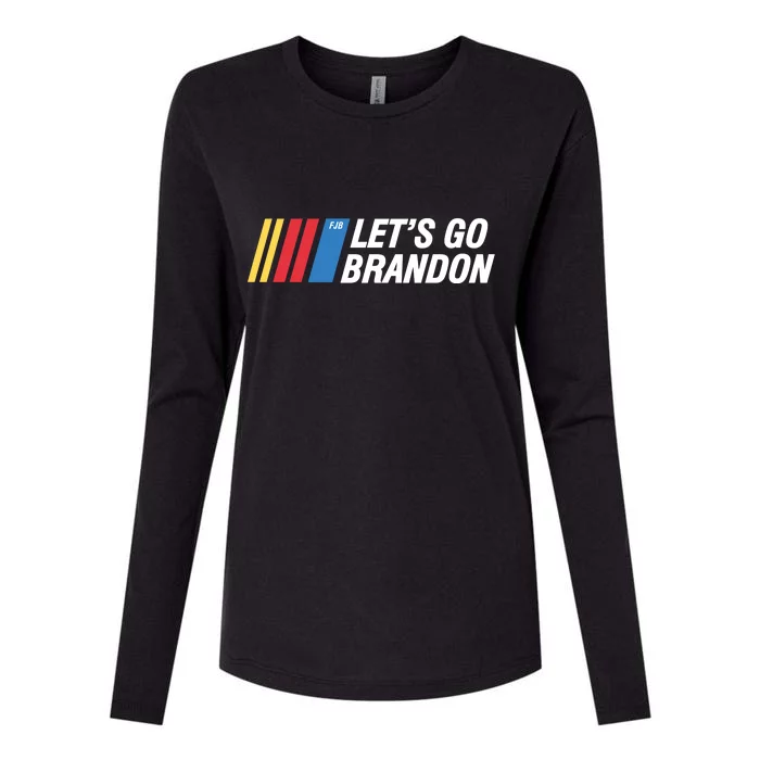 Let's Go Brandon Gear Front & Back Womens Cotton Relaxed Long Sleeve T-Shirt