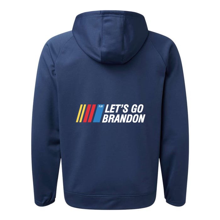 Let's Go Brandon Gear Front & Back Performance Fleece Hoodie