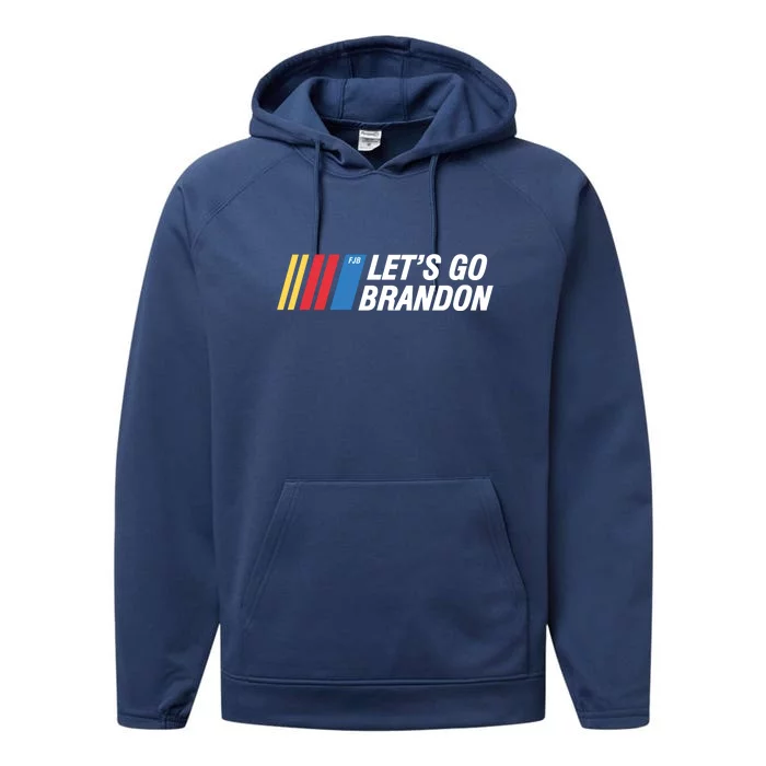 Let's Go Brandon Gear Front & Back Performance Fleece Hoodie