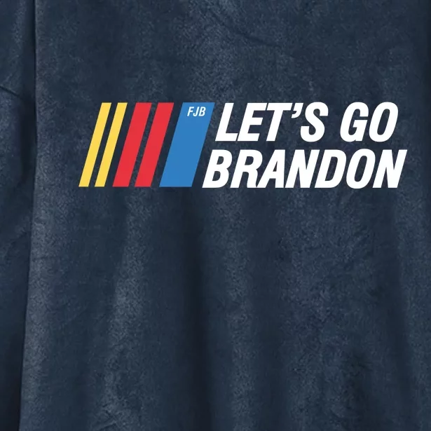 Let's Go Brandon Gear Front & Back Hooded Wearable Blanket