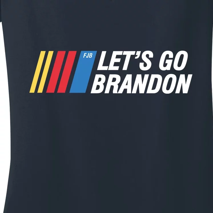 Let's Go Brandon Gear Front & Back Women's V-Neck T-Shirt