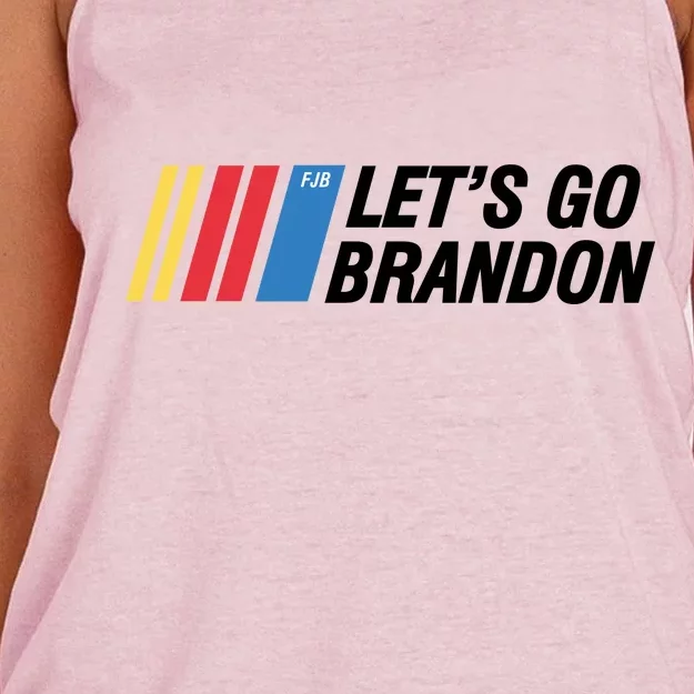 Let's Go Brandon Gear Front & Back Women's Knotted Racerback Tank