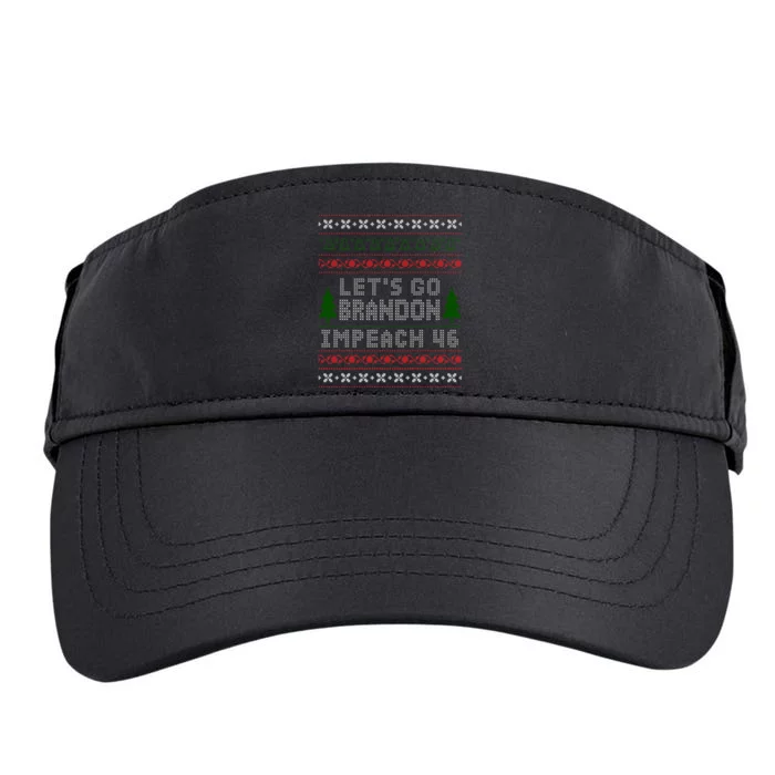 Let''s Go Brandon Impeach 46 Anti Biden Chant Ugly Christmas Adult Drive Performance Visor