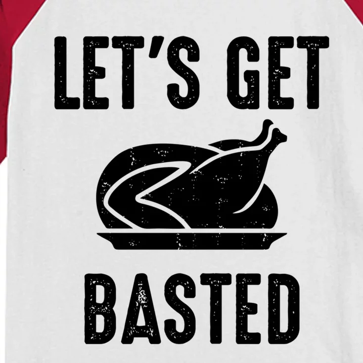 Lets Get Basted Gift Kids Colorblock Raglan Jersey