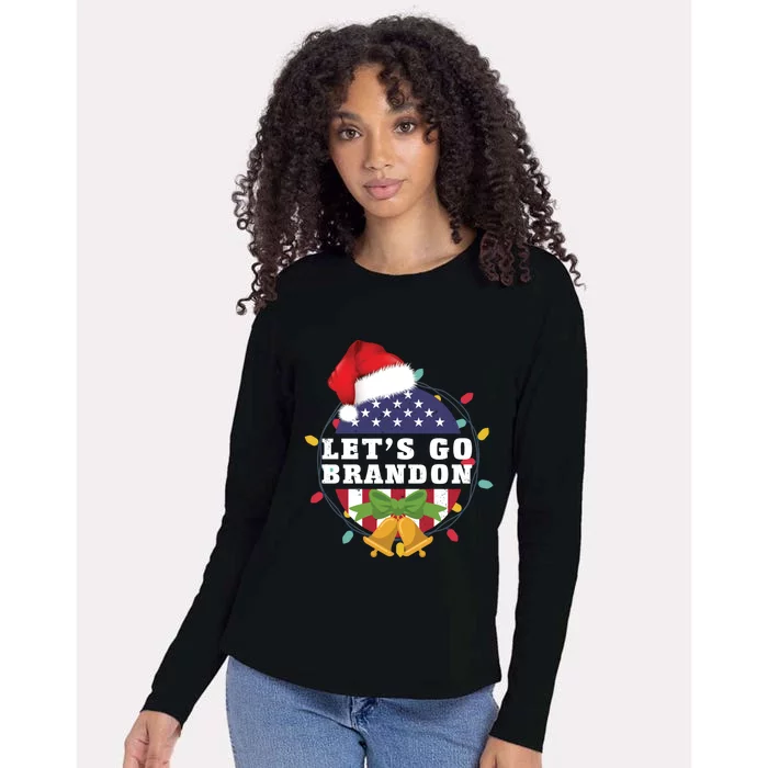 Lets Go Brandon Christmas Theme Gift Womens Cotton Relaxed Long Sleeve T-Shirt