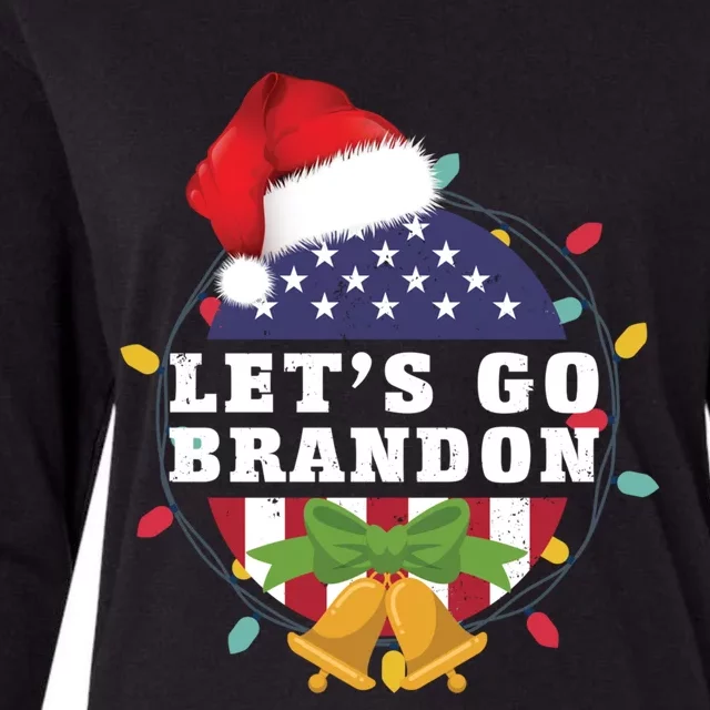 Lets Go Brandon Christmas Theme Gift Womens Cotton Relaxed Long Sleeve T-Shirt