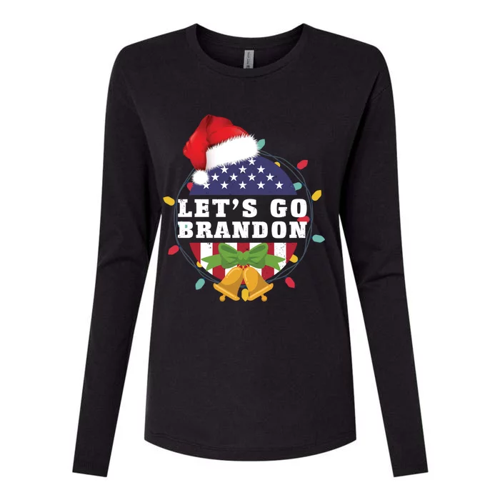 Lets Go Brandon Christmas Theme Gift Womens Cotton Relaxed Long Sleeve T-Shirt