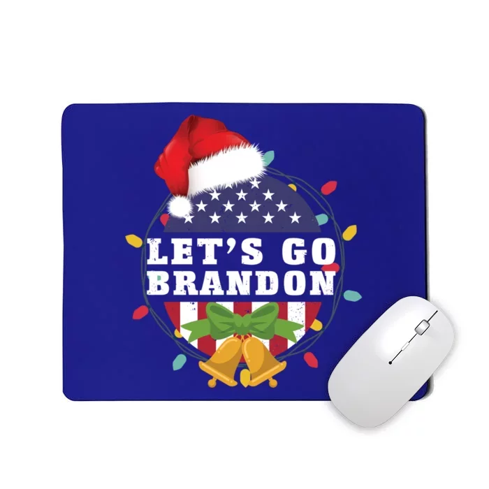 Lets Go Brandon Christmas Theme Gift Mousepad