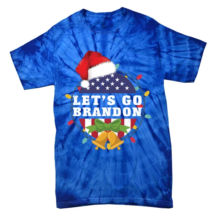 Lets Go Brandon Christmas Theme Gift Tie-Dye T-Shirt