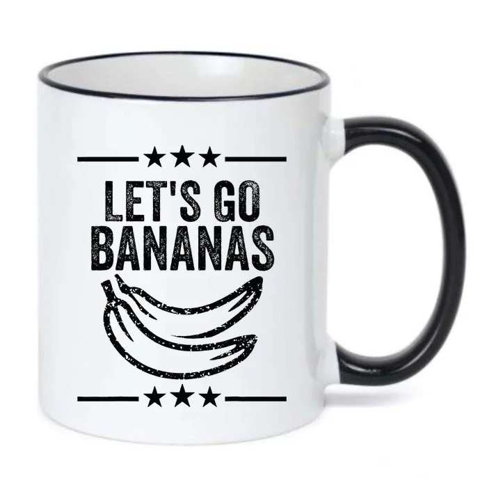 Lets Go Bananas Distressed Grunge Black Color Changing Mug