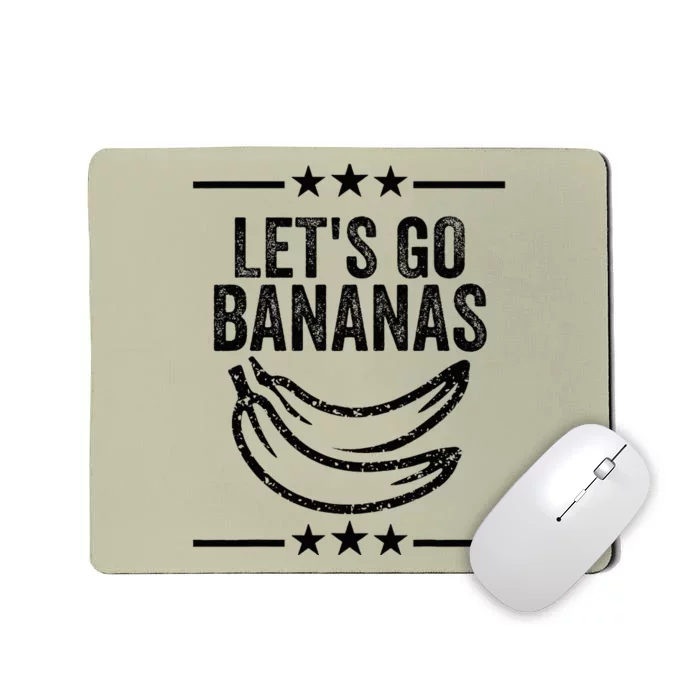 Lets Go Bananas Distressed Grunge Mousepad