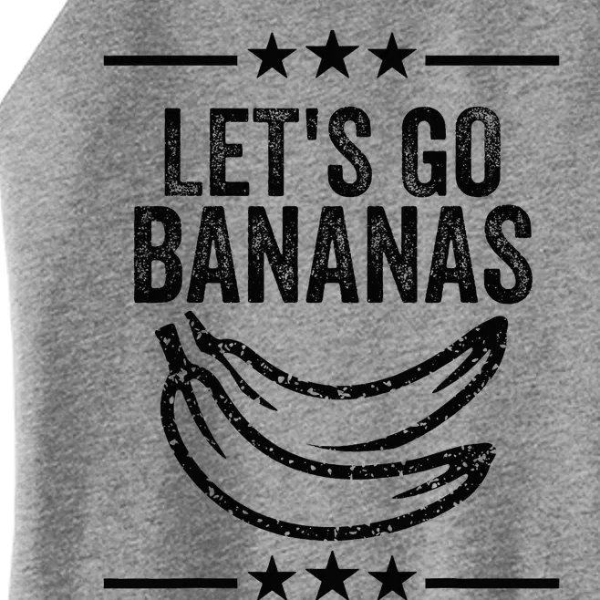 Lets Go Bananas Distressed Grunge Women’s Perfect Tri Rocker Tank