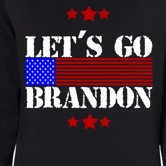 Let's Go Brandon Biden Chant USA Flag Womens California Wash Sweatshirt