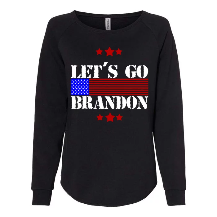 Let's Go Brandon Biden Chant USA Flag Womens California Wash Sweatshirt