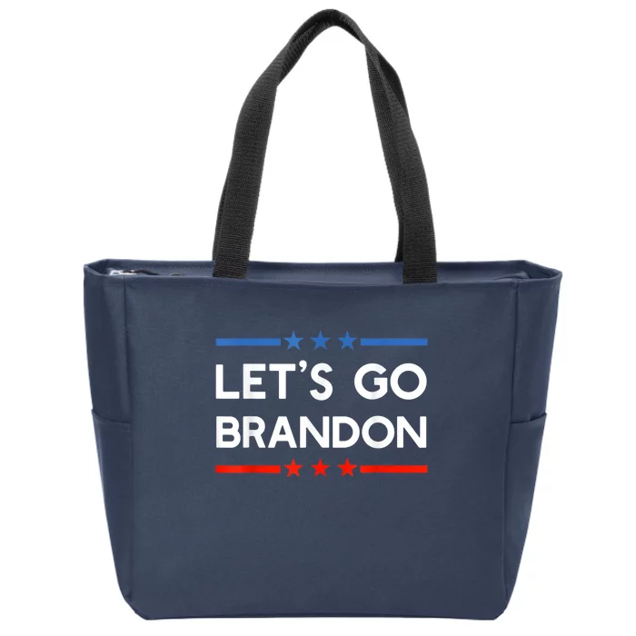 Let’s Go Brandon Conservative US Flag Gift Zip Tote Bag