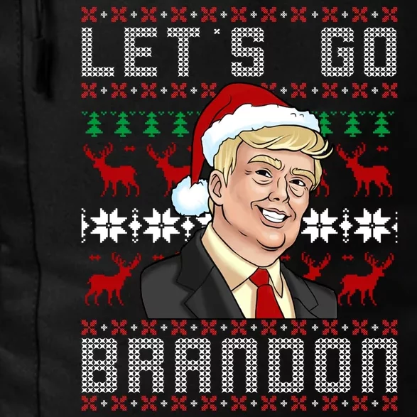 Let's Go Brandon Pro Trump Impeach 46 FJB Biden Ugly Christmas Daily Commute Backpack