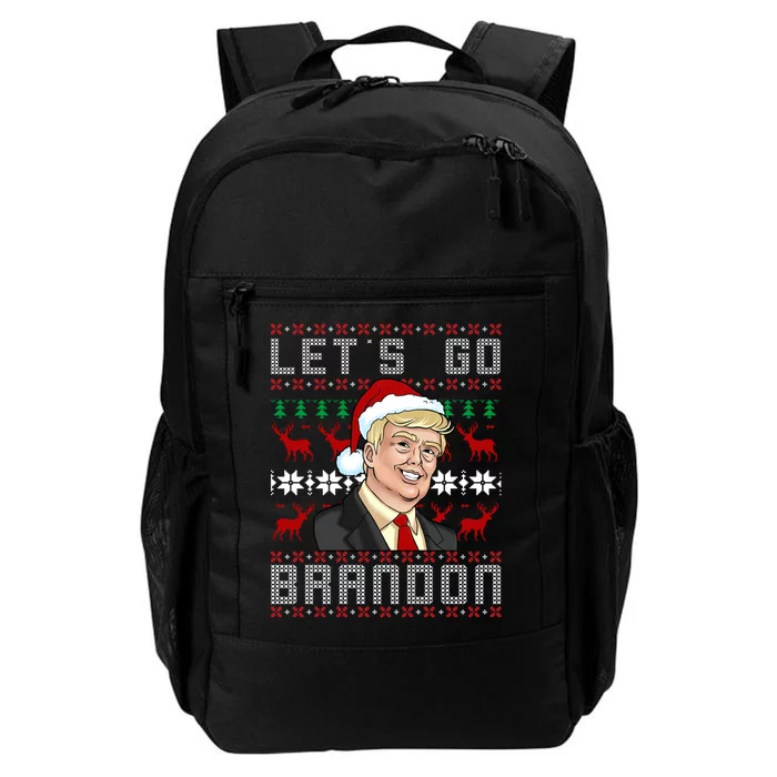 Let's Go Brandon Pro Trump Impeach 46 FJB Biden Ugly Christmas Daily Commute Backpack