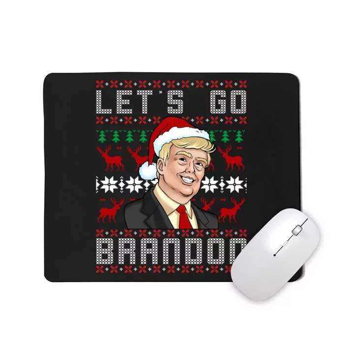 Let's Go Brandon Pro Trump Impeach 46 FJB Biden Ugly Christmas Mousepad