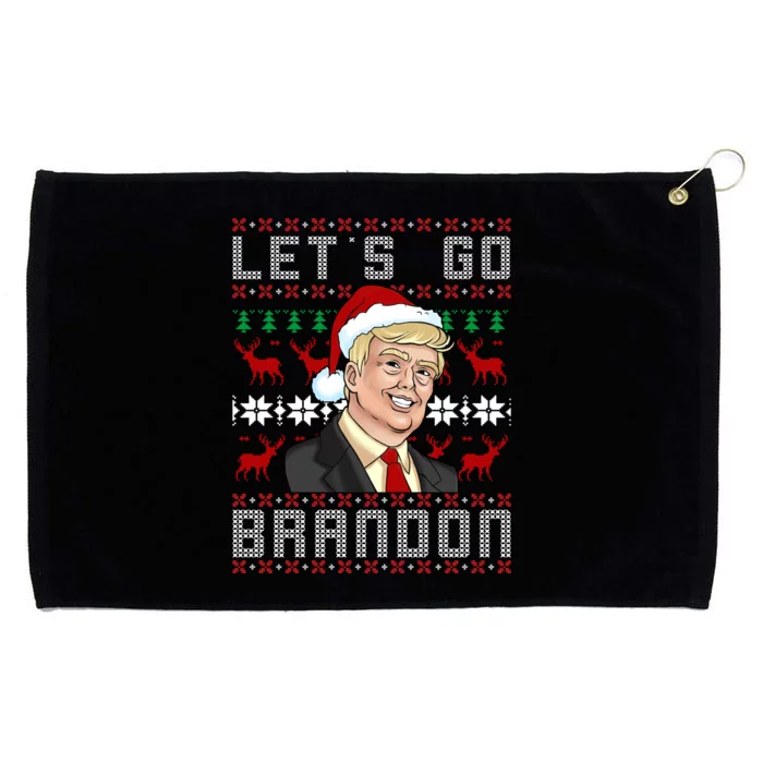 Let's Go Brandon Pro Trump Impeach 46 FJB Biden Ugly Christmas Grommeted Golf Towel