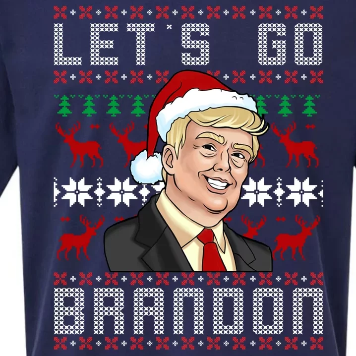 Let's Go Brandon Pro Trump Impeach 46 FJB Biden Ugly Christmas Sueded Cloud Jersey T-Shirt