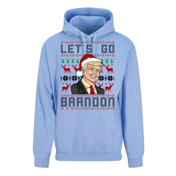 Let's Go Brandon Pro Trump Impeach 46 FJB Biden Ugly Christmas Unisex Surf Hoodie