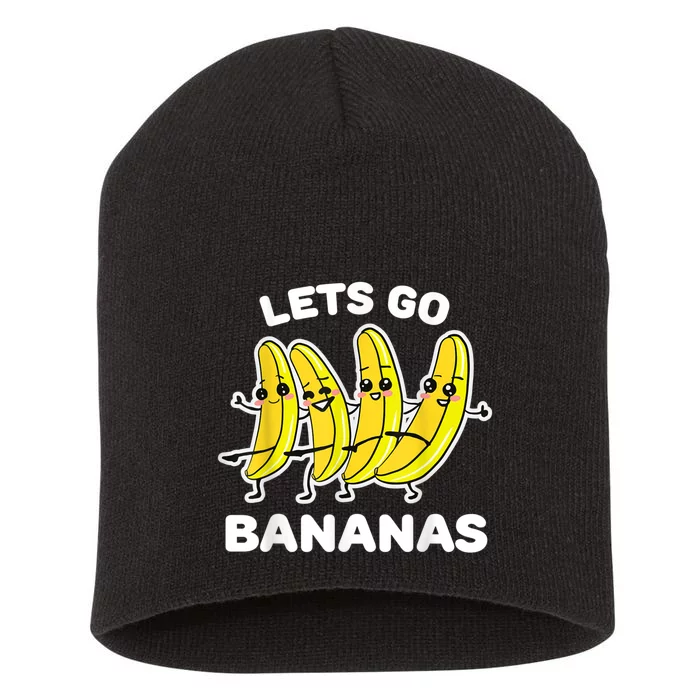 Lets Go Bananas | Funny Fruit Pun Short Acrylic Beanie